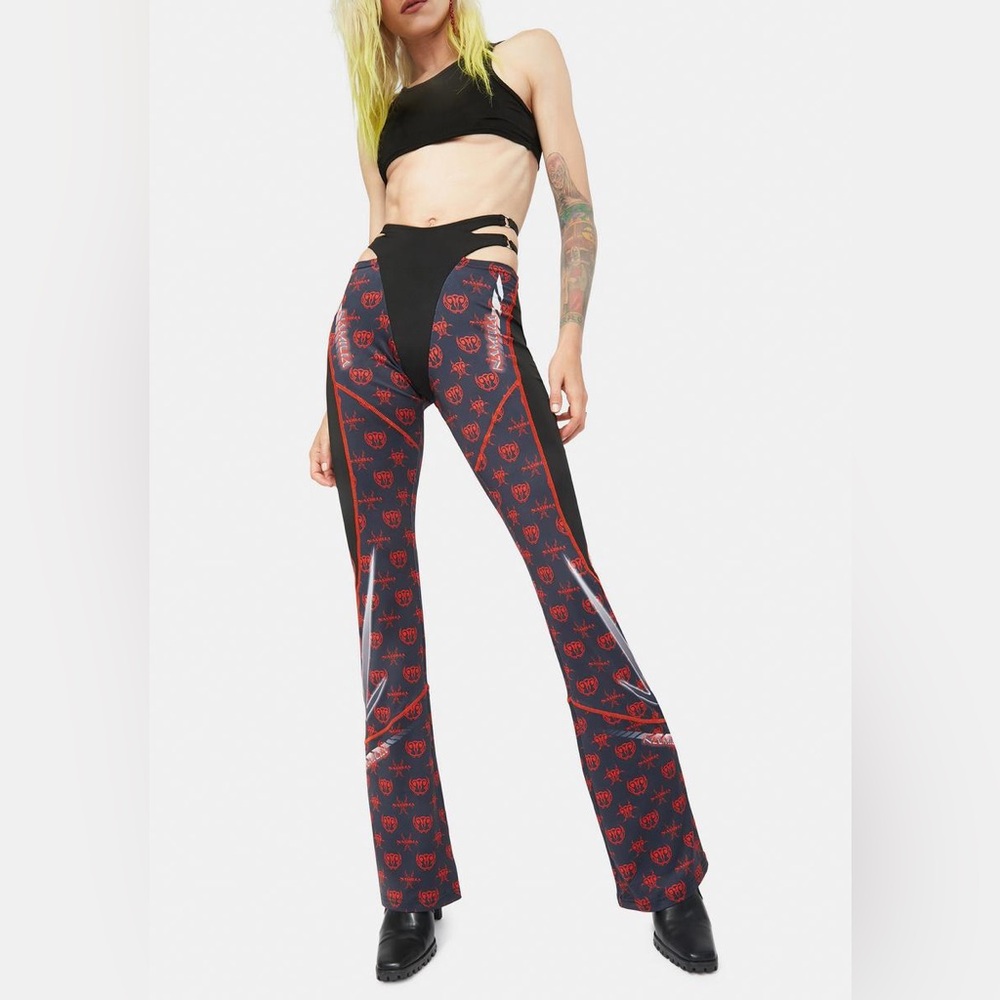 RARE Namilia RED MONOGRAM SPEED RACER PANTS